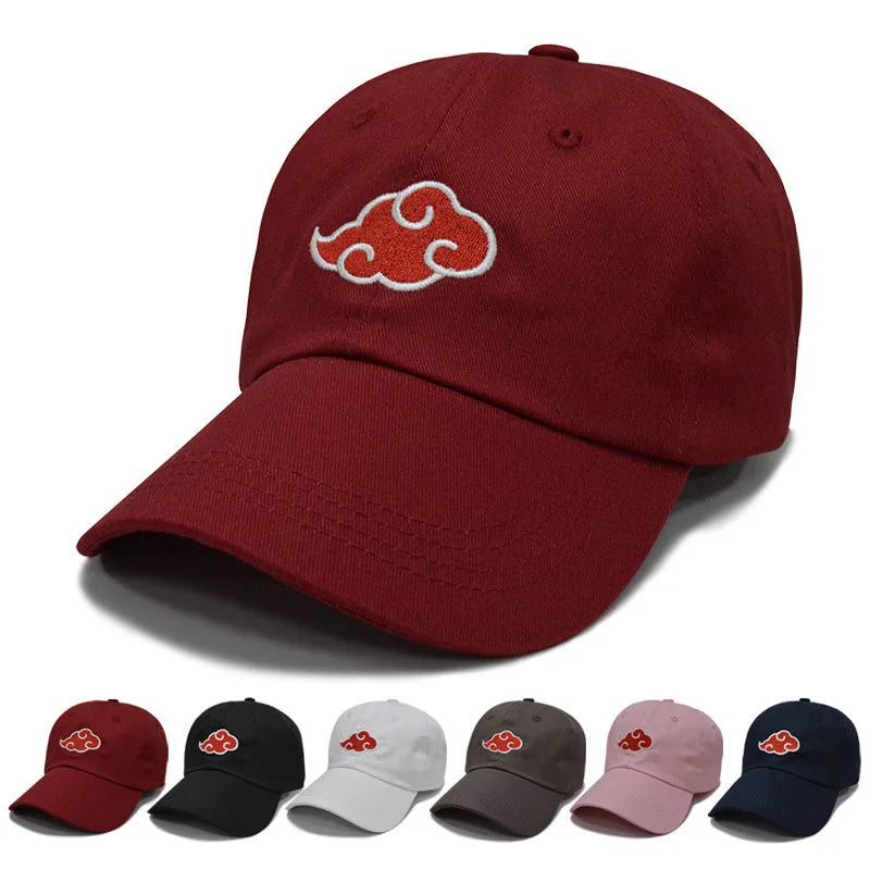 Naruto Hat Akatsuki Red Cloud Embroidery